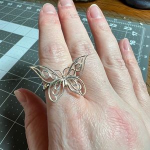 Tiffany & Co. Sterling Silver Butterfly Ring - Size 8
